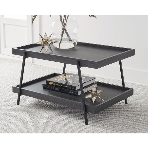 Yarlow Black Coffee Table - 2 Tier