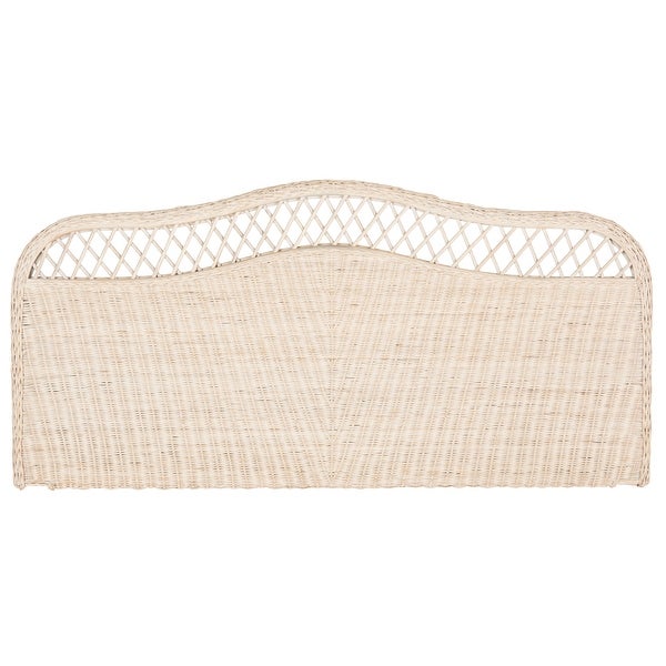 SAFAVIEH Sephina White Washed Rattan Headboard (Queen) - - 14428249