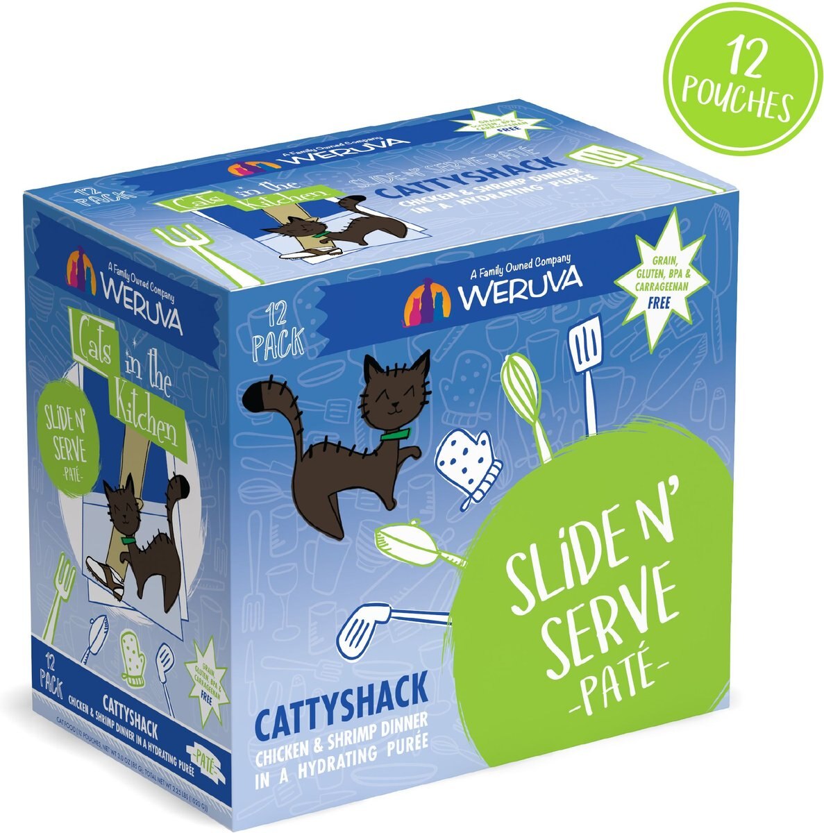 Weruva Cats in the Kitchen Cattyshack with Chicken and Shrimp Pate Grain-Free Cat Food Pouches