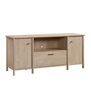 SAUDER Whitaker Point 66.732 in. Natural Maple Office Computer Desk Credenza with File Storage 429375