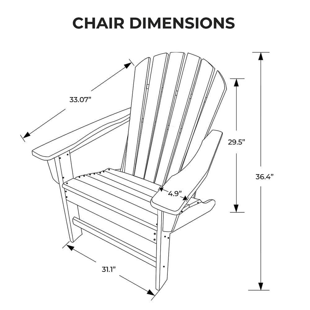 UPLAND Brown Composite Adirondack Chair