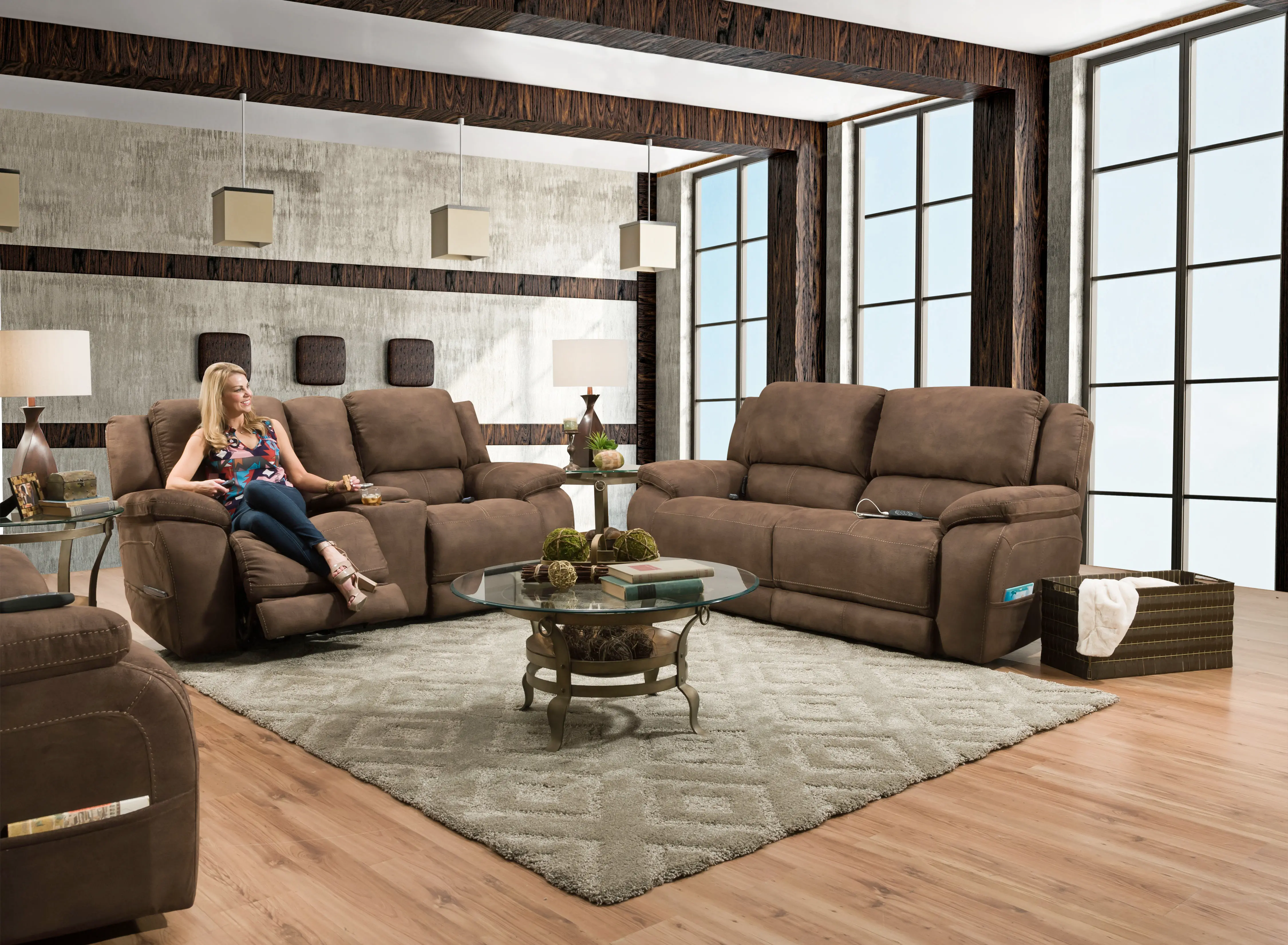 Explorer Brown Wide Power Recliner