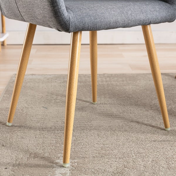 Modern Accent Chairs Fabric Upholstered with Metal Legs