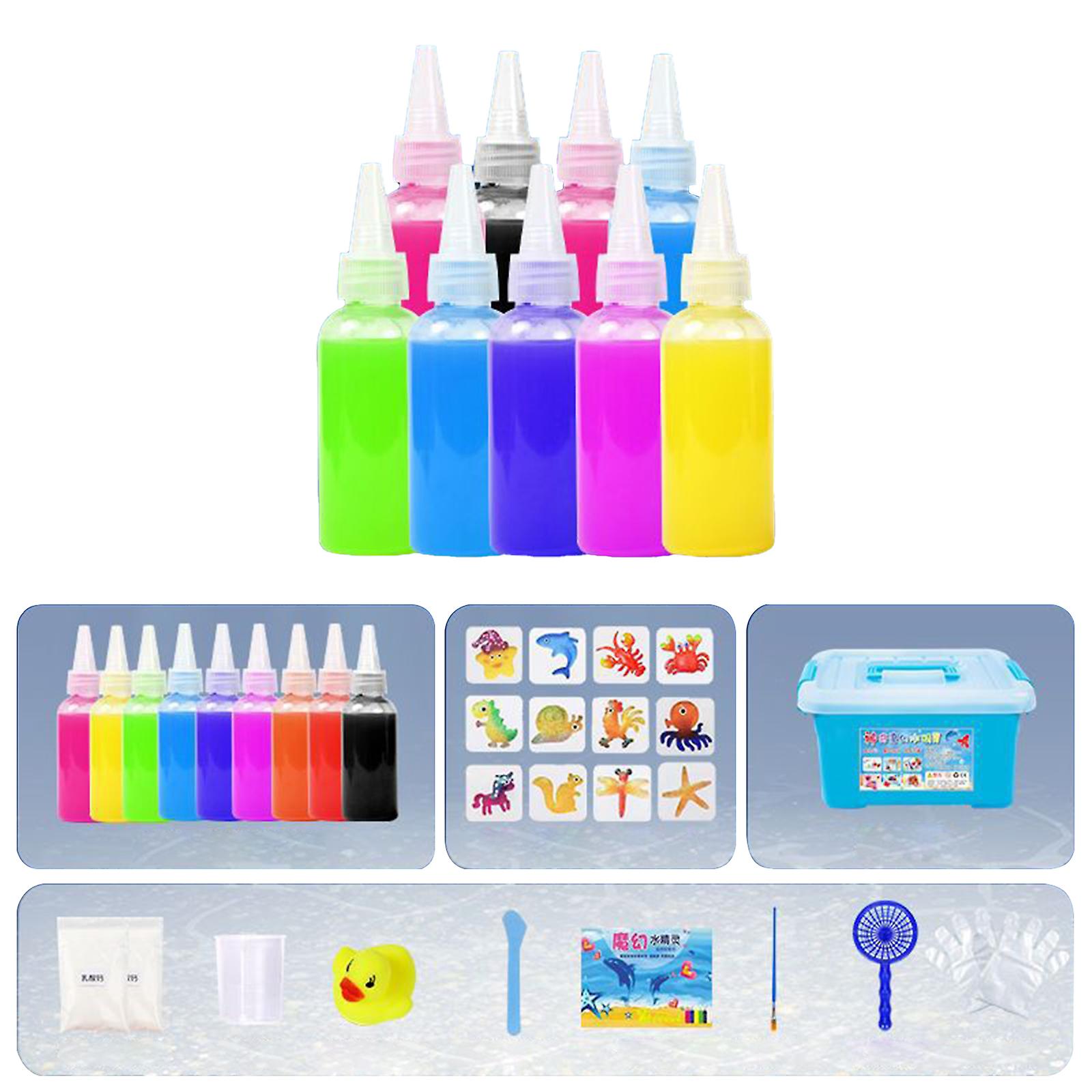 Magical Water Baby Fantasy Water Elf Toy Diy Handmade Material - 9 Colors 60ml Set With Storage Box