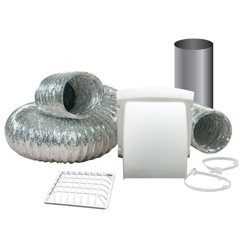 Everbilt Wide Mouth Dryer Vent Kit with 4 in. x 8 ft. Aluminum Dryer Duct TD48PMKHD6