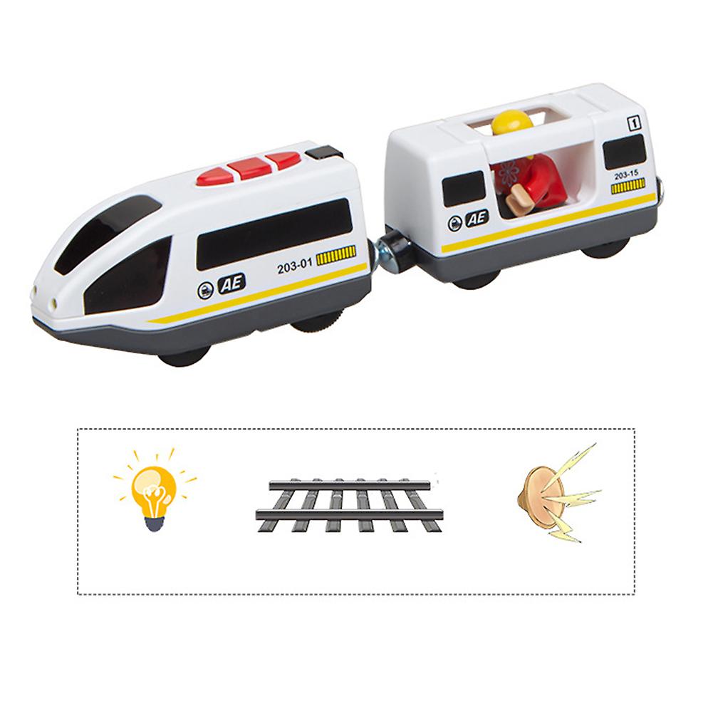 Electric Train Toy Anti Fall Magnetic Track Toy Train Compatible For Wooden Track Children Gifts Type D