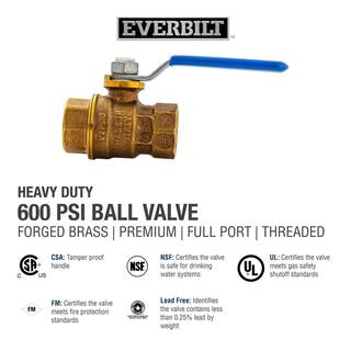 Everbilt 12 in. Brass FPT Full Port Threaded Ball Valve 107-403EB