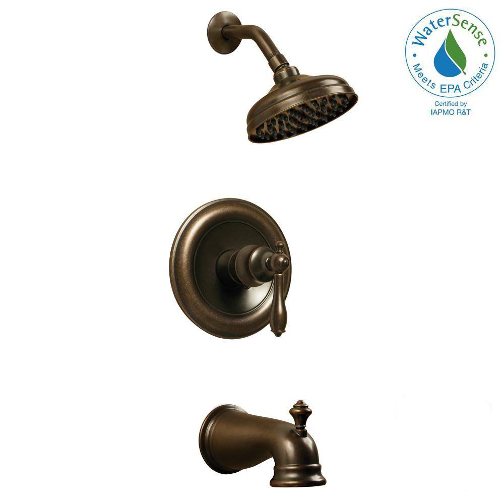 Glacier Bay Estates Single-Handle 1-Spray Tub and Shower Faucet in Heritage Bronze (Valve Included) HD874X-1096H