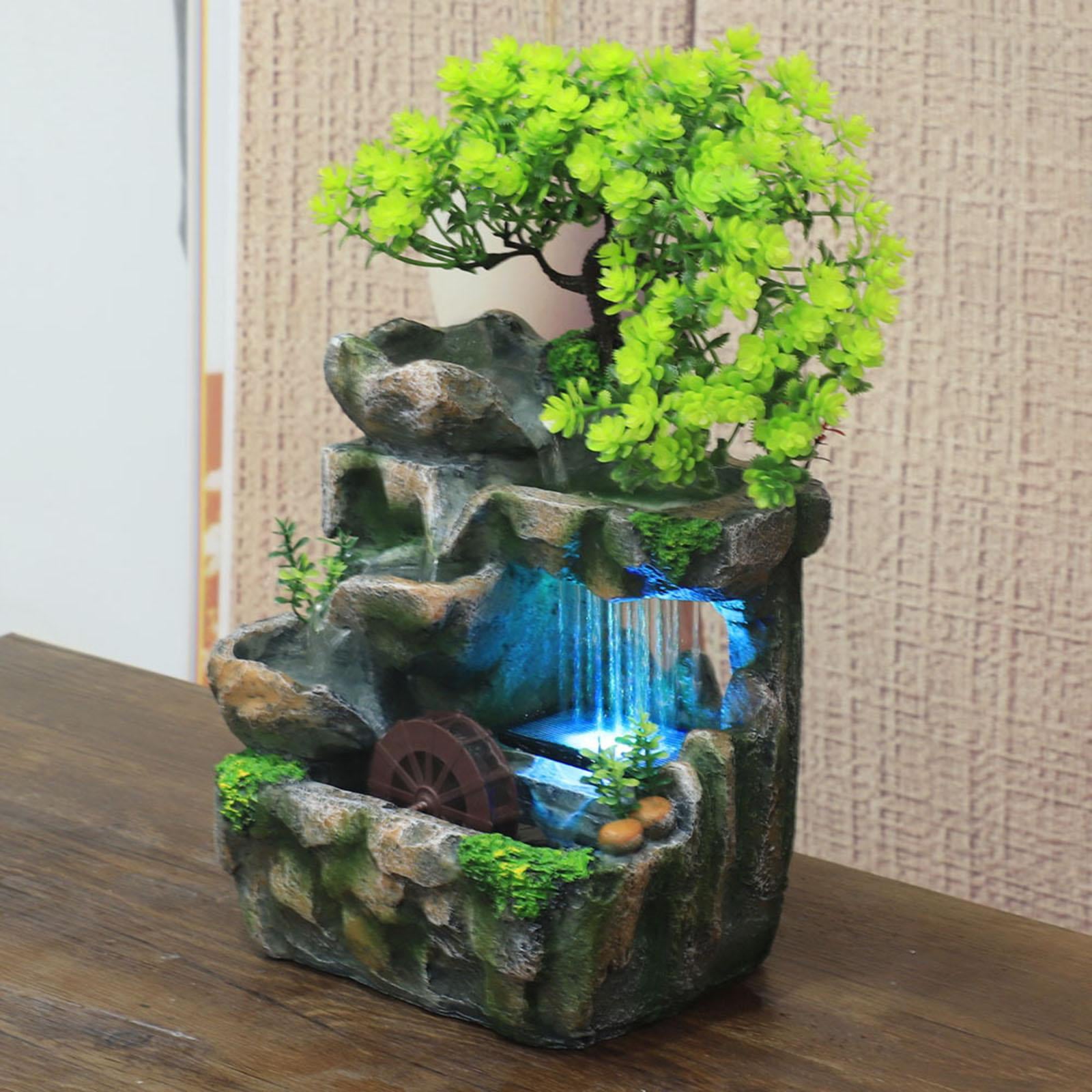 Indoor Water Fountains Crafts Table Rockery Waterfall Fountain Decor