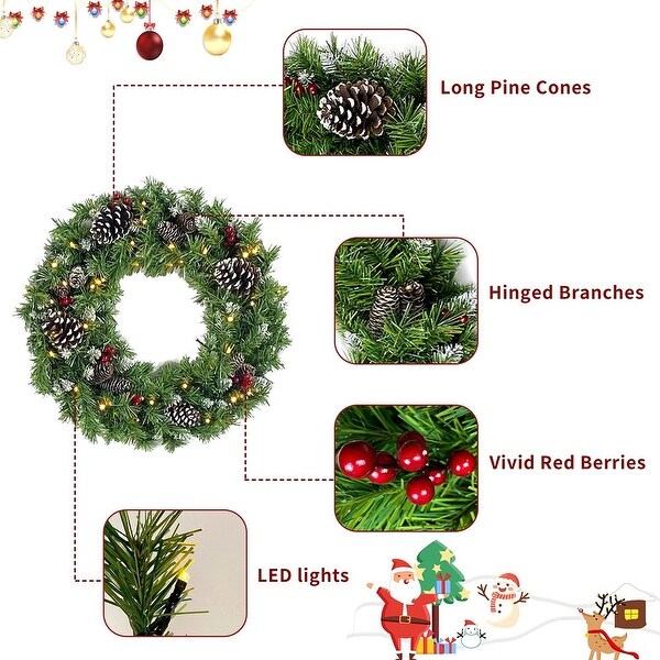 4 PCS PreLit Xmas Tree Artificial Christmas