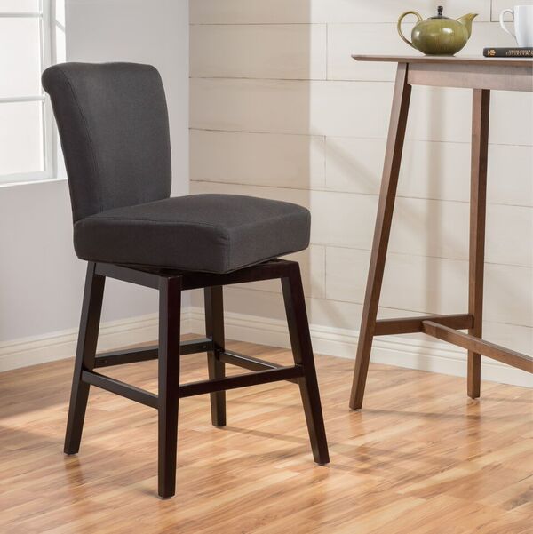 Tristan 32-Inch Fabric Swivel High Back Barstool