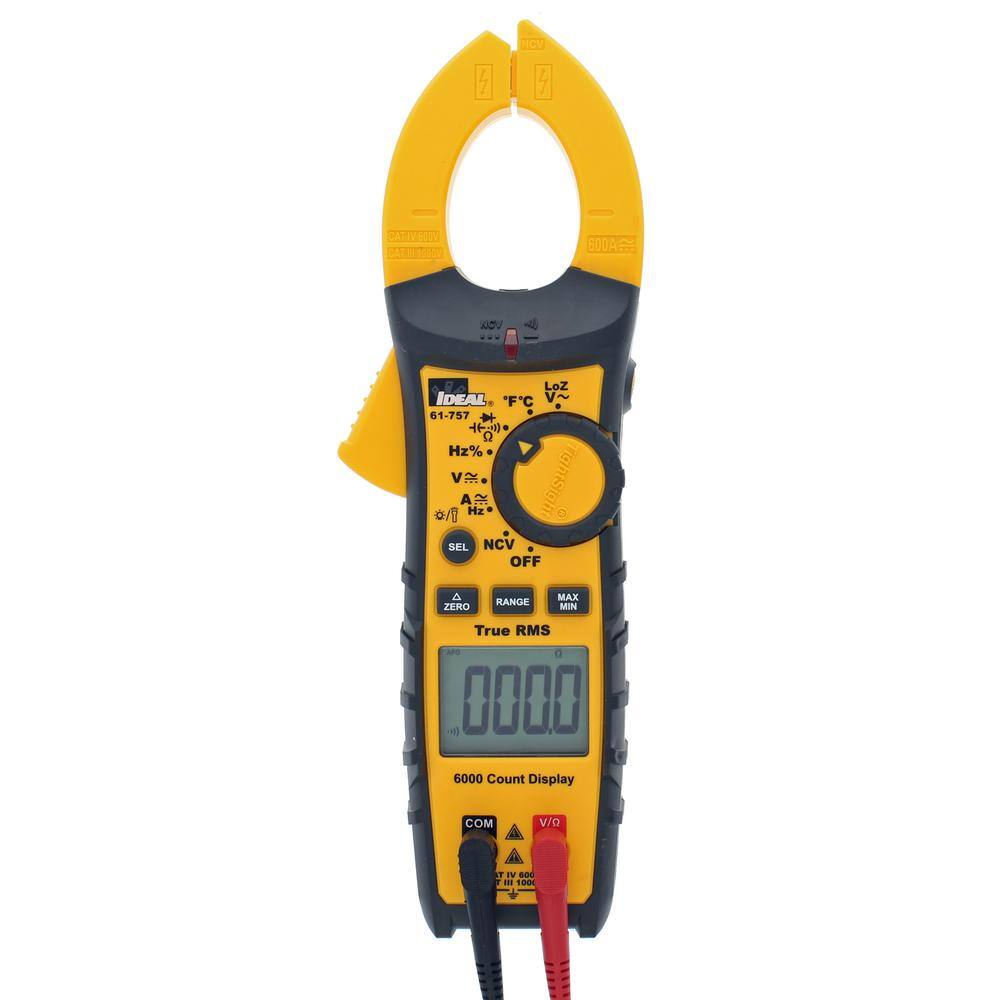 IDEAL TightSight 600 Amp ACDC TRMS Clamp Meter 61-757