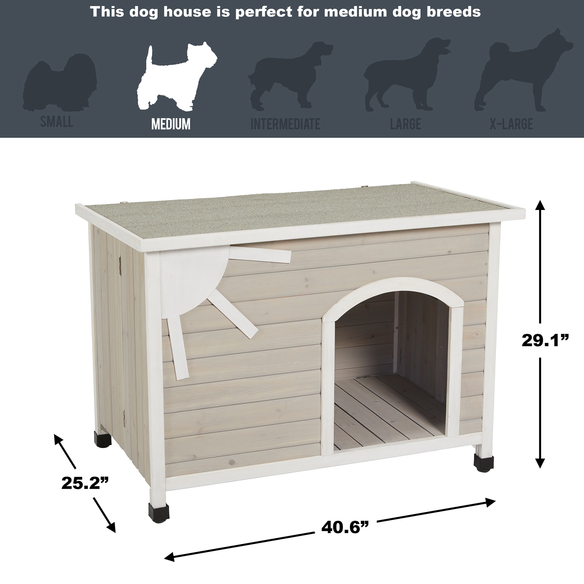 Midwest Eilio Folding Wood Dog House， Small