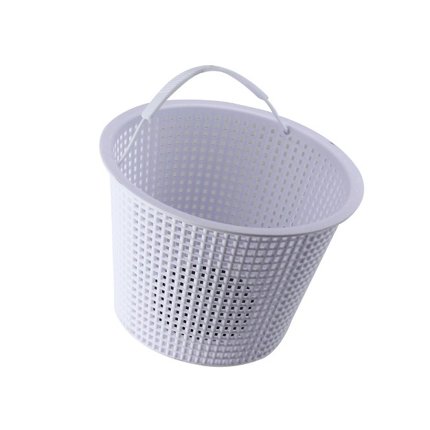 White Round Heavy Weighted Swimming Pool Skimmer Basket