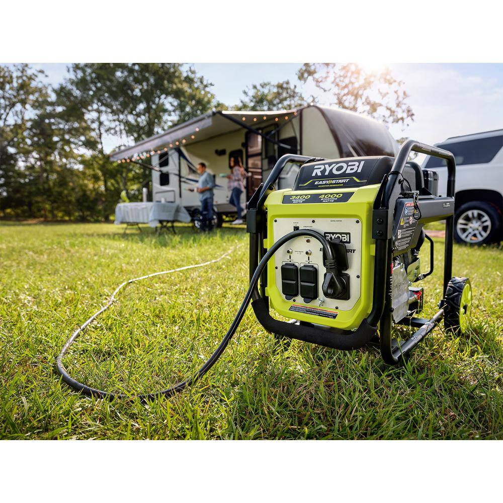 RYOBI 4000-Watt Gasoline Powered Digital Inverter Generator with CO Shutdown RYi4022X