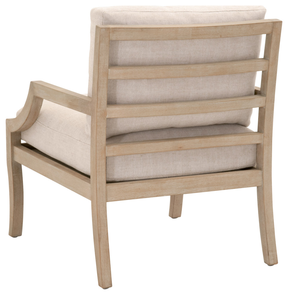 Stratton Club Chair Bisque  Natural Gray Beech   Transitional   Armchairs And Accent Chairs   by Sideboards and Things  Houzz