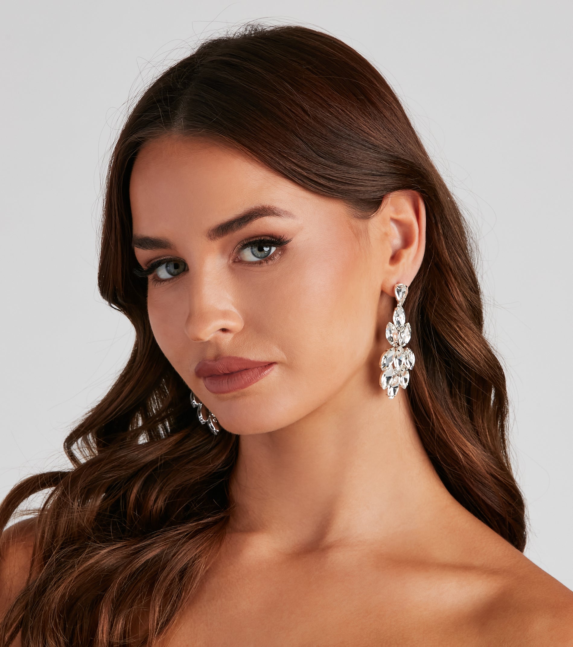 Chandelier Teardrop Stone Earrings