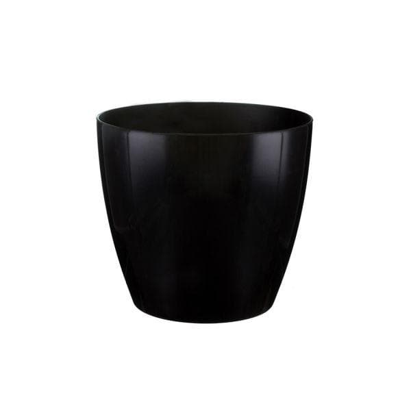 13.5 inch (34 cm) GW 07 Round Plastic Planter (Black)