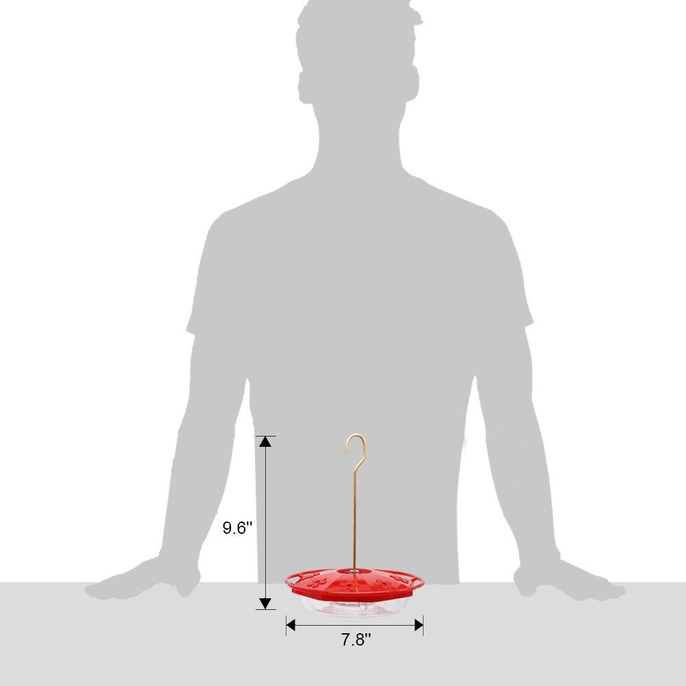 Juegoal 12 oz Hanging Hummingbird Feeder with 8 Feeding Ports