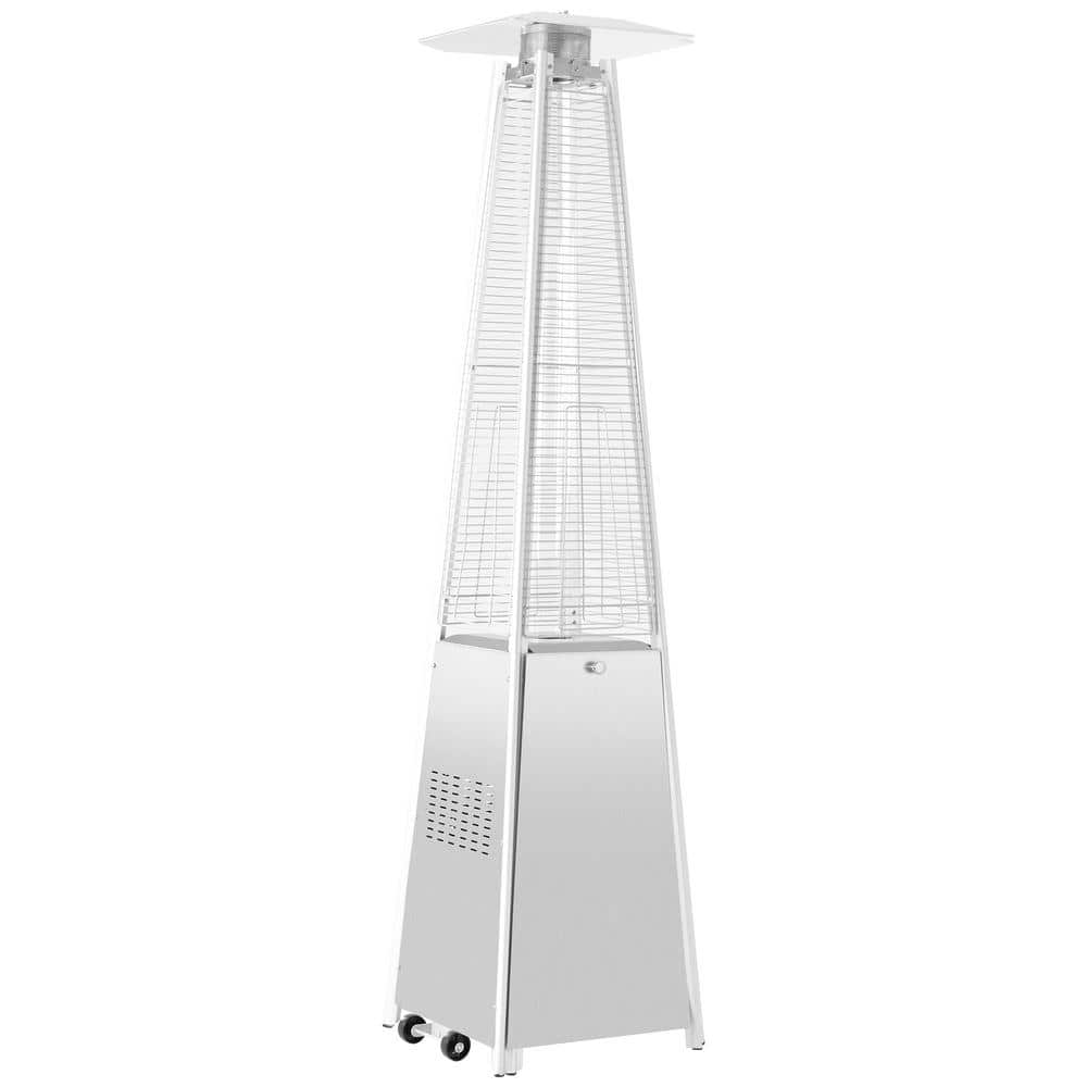 42000 BTU Stainless Steel Pyramid Glass Tube Flame Outdoor Heater with Long Strips of Flame ST725B-260