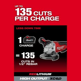 MW M18 FUEL 18V Lithium-Ion Brushless Cordless 4-12 in.5 in. Grinder with 1 in. SDS Plus D-Handle Rotary Hammer 2880-22-2713-20