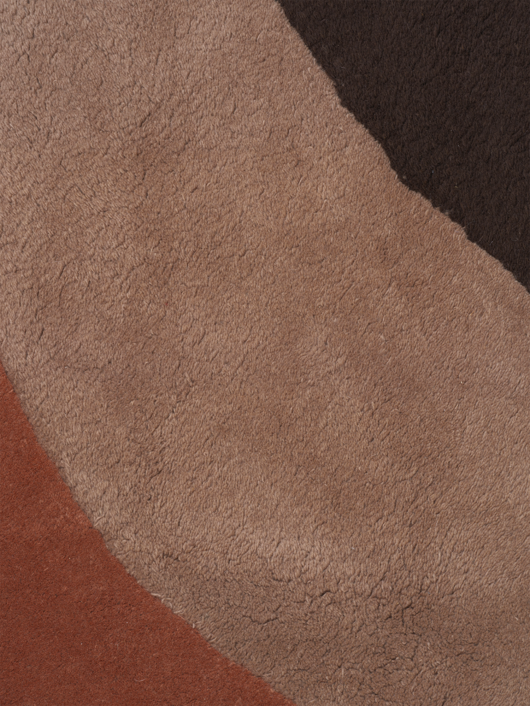 View Tufted Rug in Red Brown