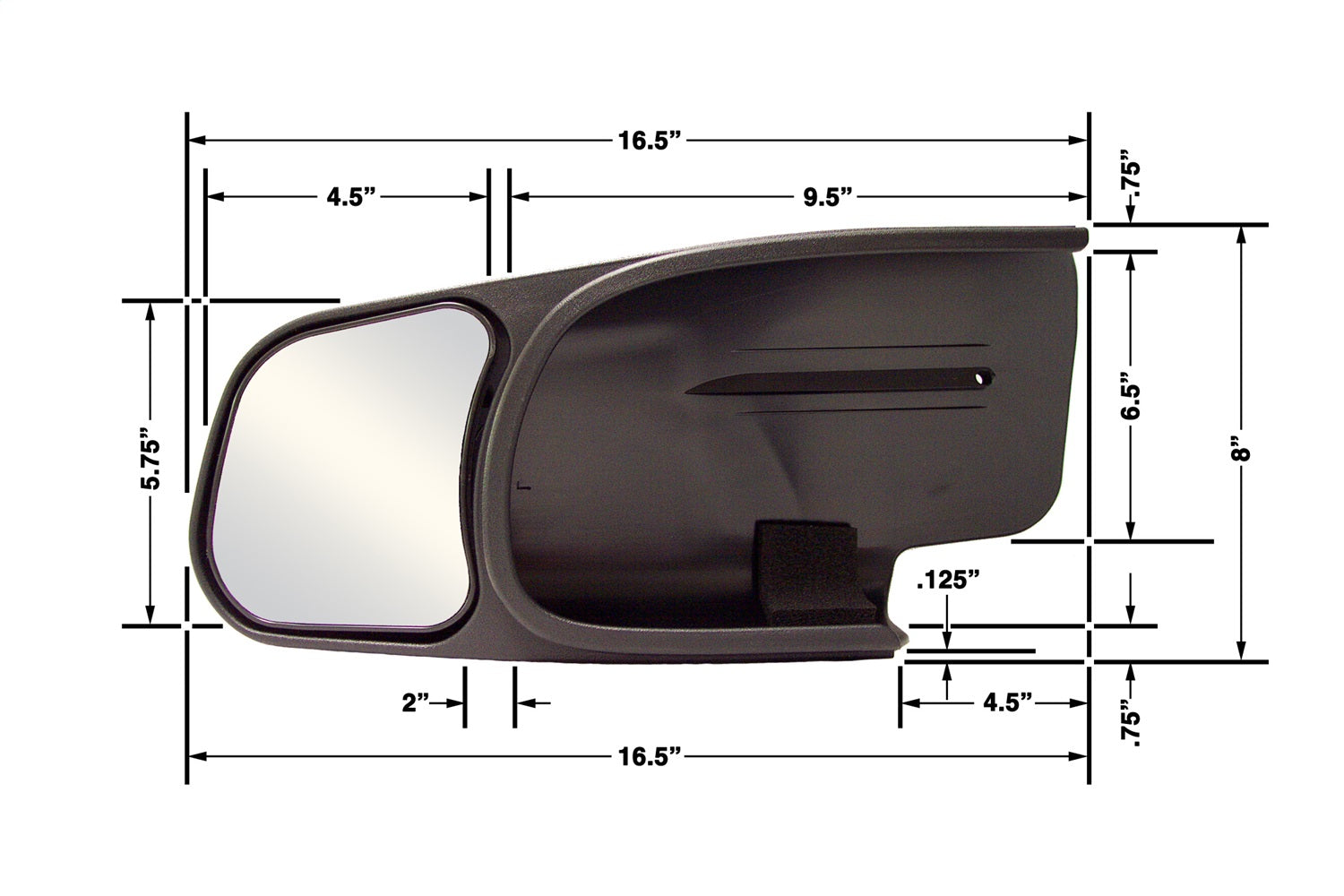 CIPA 10801 99-07 GM LD/SUB/TAH/YUK TOW MIRROR (DRIV)