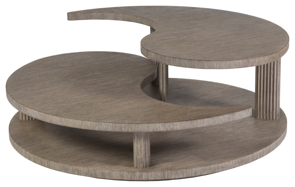 Yinyang Round Cocktail Table   Contemporary   Coffee Tables   by Lexington Home Brands  Houzz