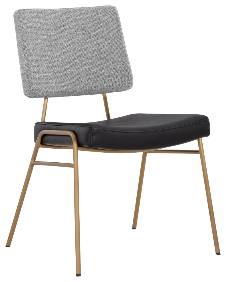 Brinley Dining Chair Gold Nightfall Black / Chacha Grey   Midcentury   Dining Chairs   by Sunpan Modern Home  Houzz