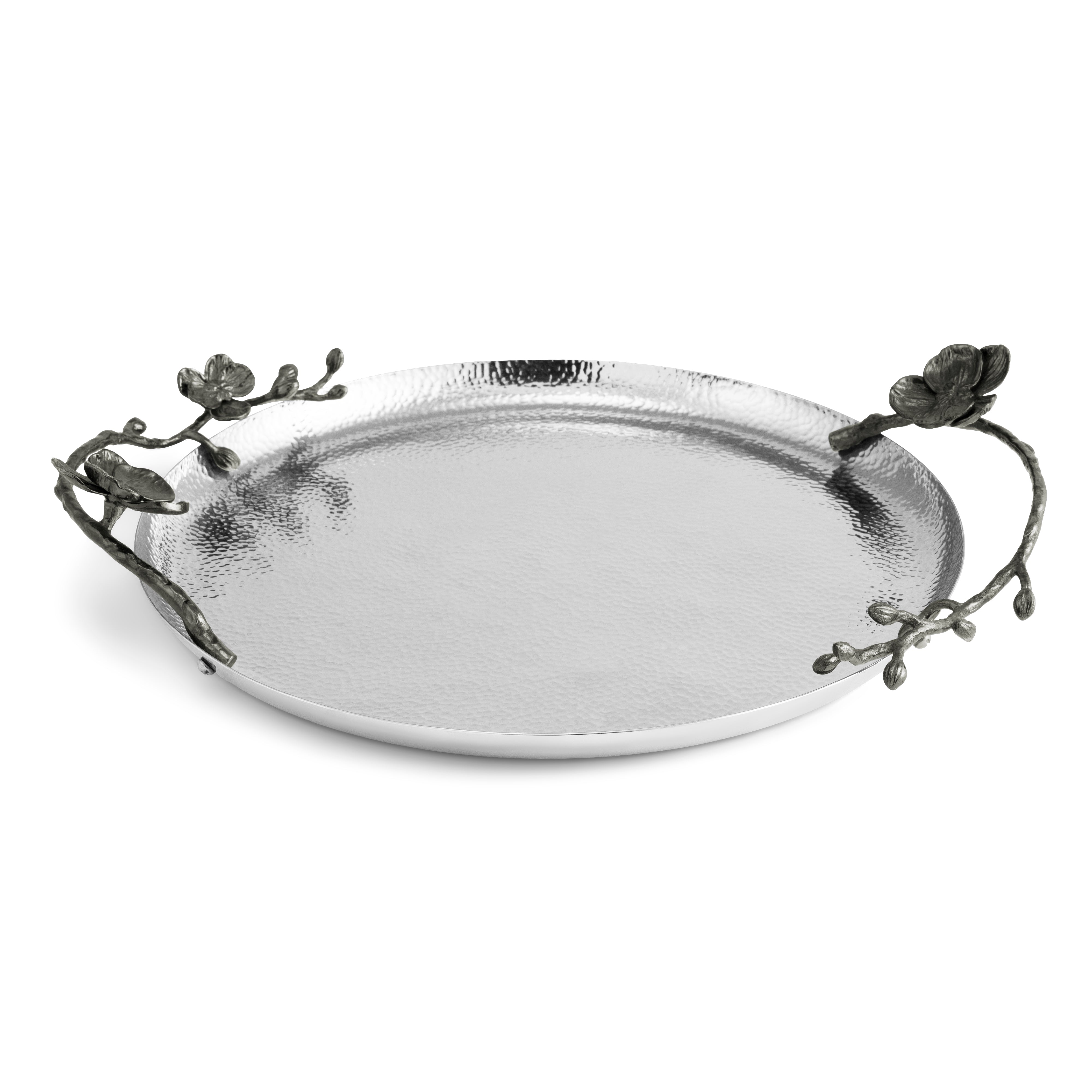 Black Orchid Round Tray