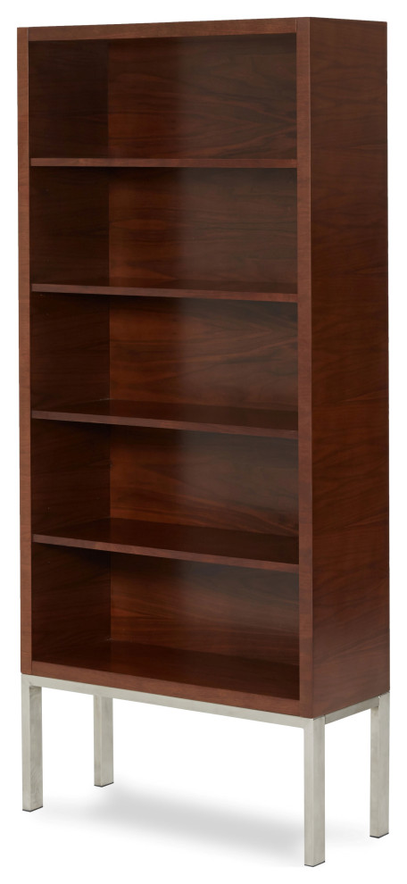 Incept Bookcase  Dark Almond   Transitional   Bookcases   by Michael Amini  Houzz