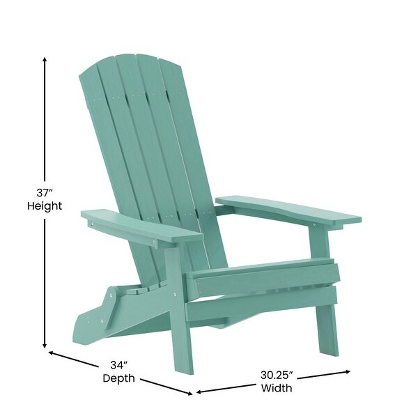 Polyresin Folding Adirondack Indoor/Outdoor Patio Chair (Set of 4)