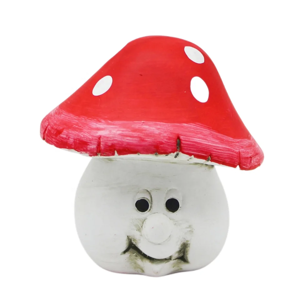 garden supplies wholesales Custom Cute mushroom with human face statue ornament for Garden Decoration