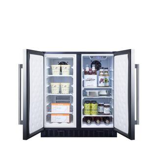 Summit Appliance 30 in. 5.4 cu. ft. Built-In Side by Side Refrigerator in Stainless Steel Counter Depth FFRF3070BSS