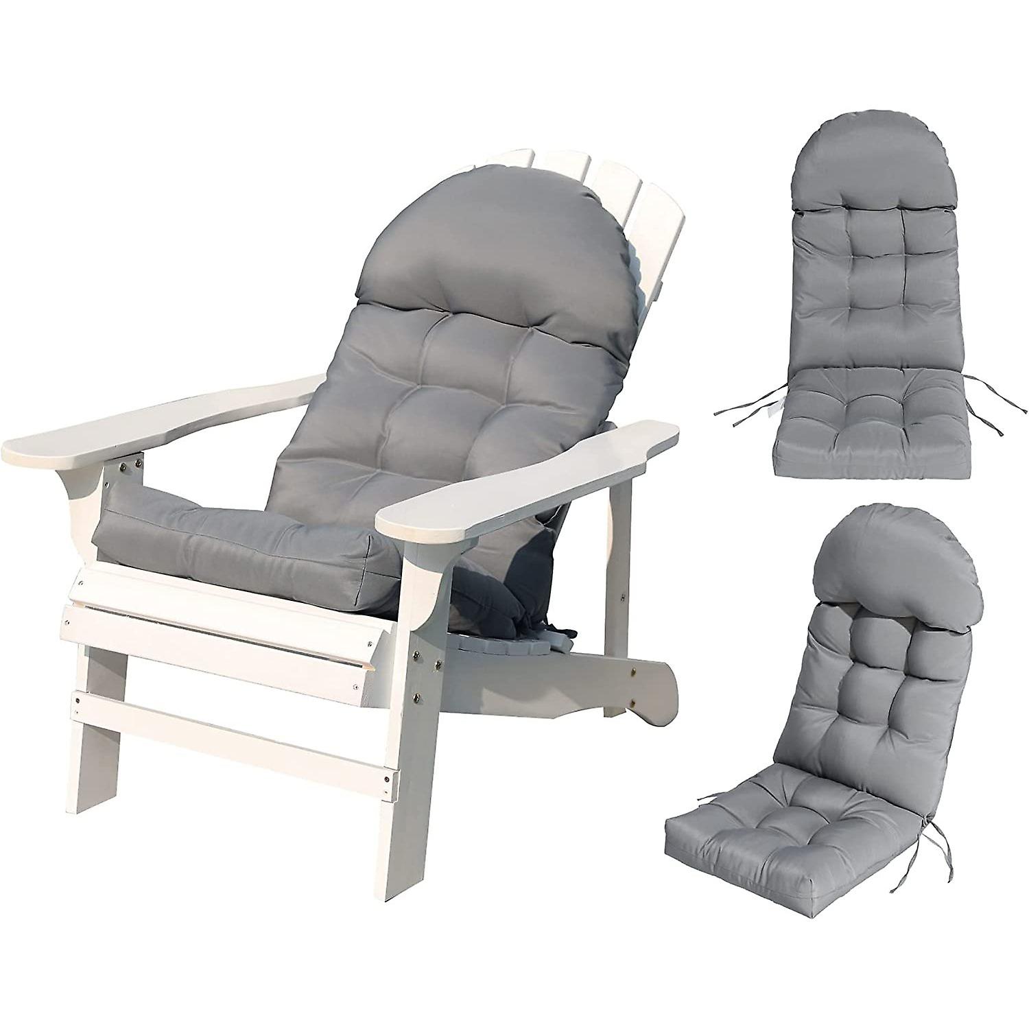 Cosnuosa Rocking Chair Cushion High Back Adirondack Chair Cushion Waterproof Patio Cushions For Outdoor Furniture Light Gray