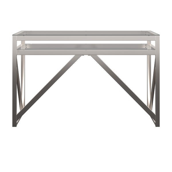 Brynn Brushed Nickel Sofa Table by iNSPIRE Q Modern - Sofa Table