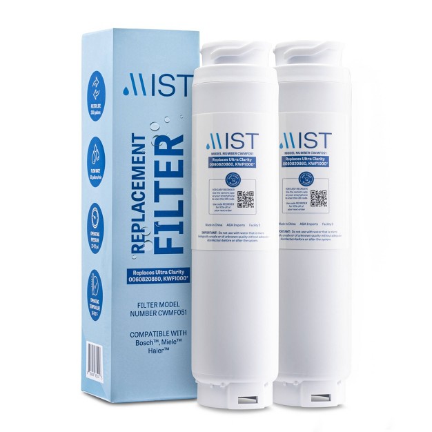 Mist 644845 Ultra Clarity Compatible With 9000077104 9000194412 Miele Kwf1000 Refrigerator Water Filter 2pk