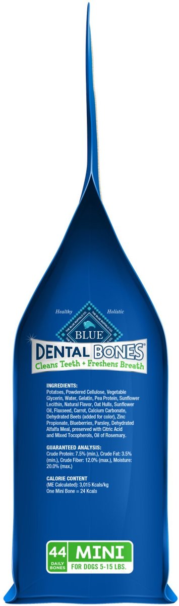 Blue Buffalo Dental Bones Mini All Natural Rawhide-Free Dental Dog Treats