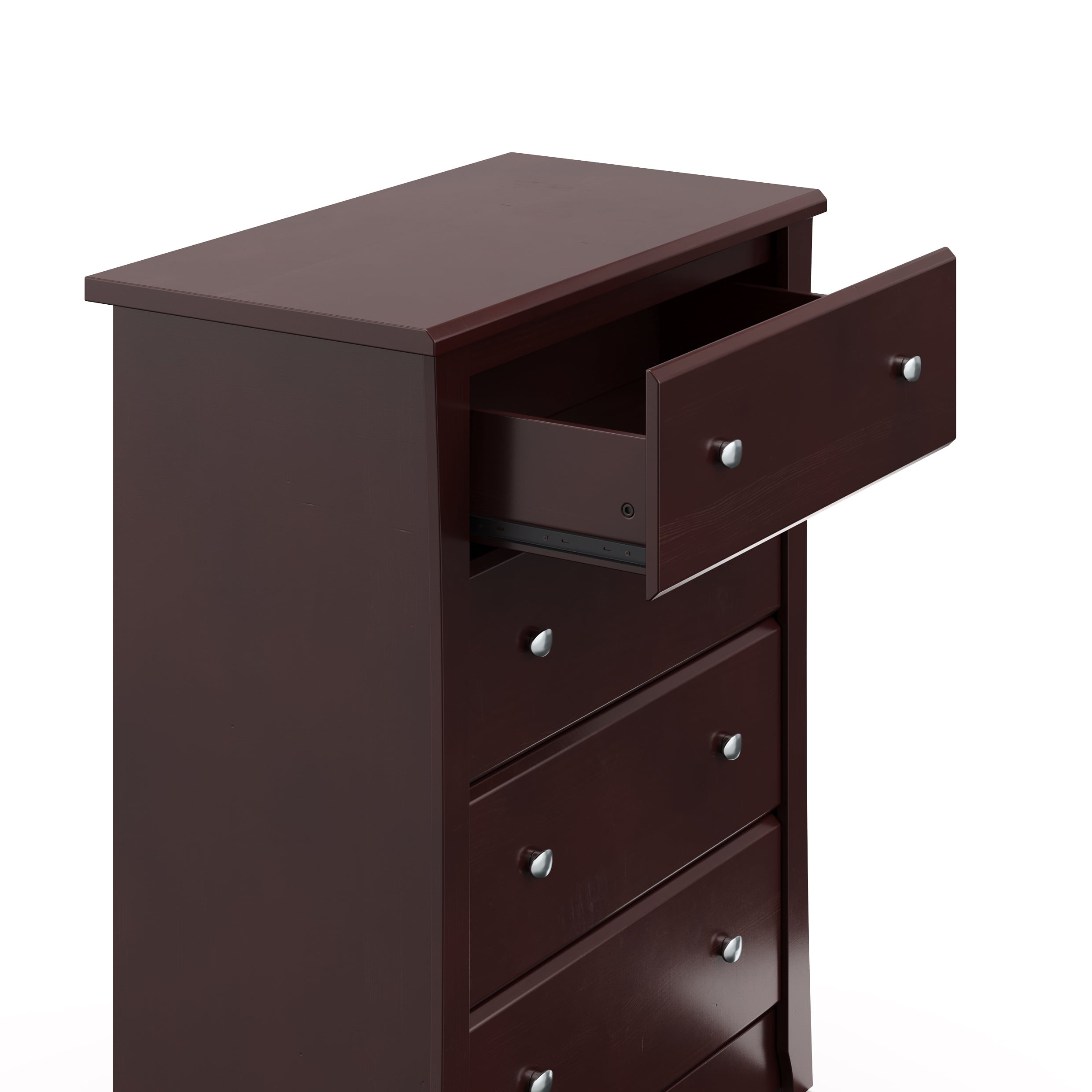 Storkcraft Crescent 4 Drawer Modern Vertical Dresser Espresso