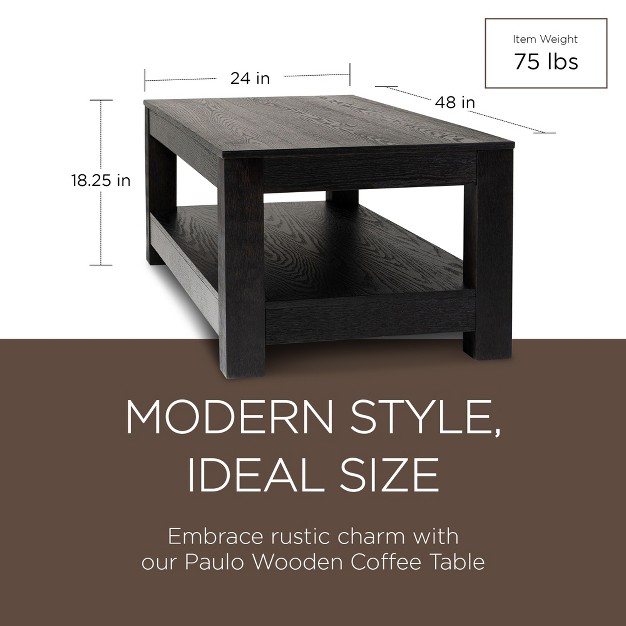 Maven Lane Paulo Wooden Coffee Table