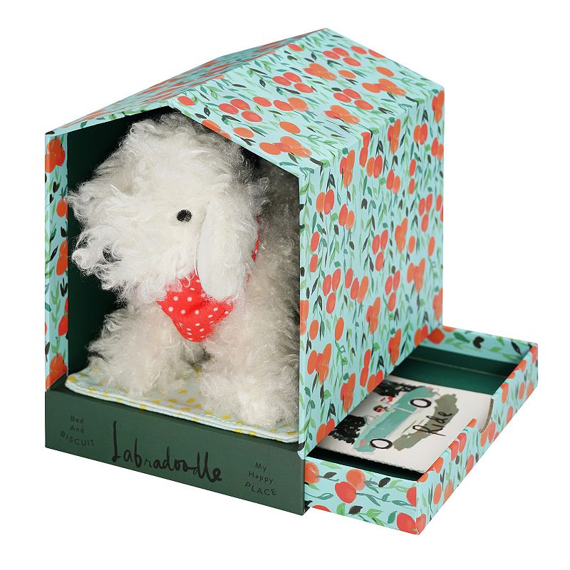 Manhattan Toy Bed and Biscuit Doghouse Play Set with Mini-Labradoodle Plush Dog