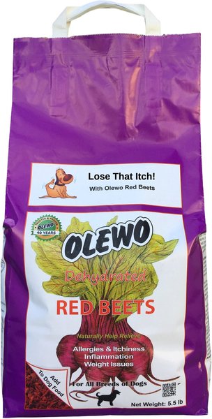 Olewo Itch and Allergy Relief Dehydrated Red Beets Healthy Weight Dog Food Topper