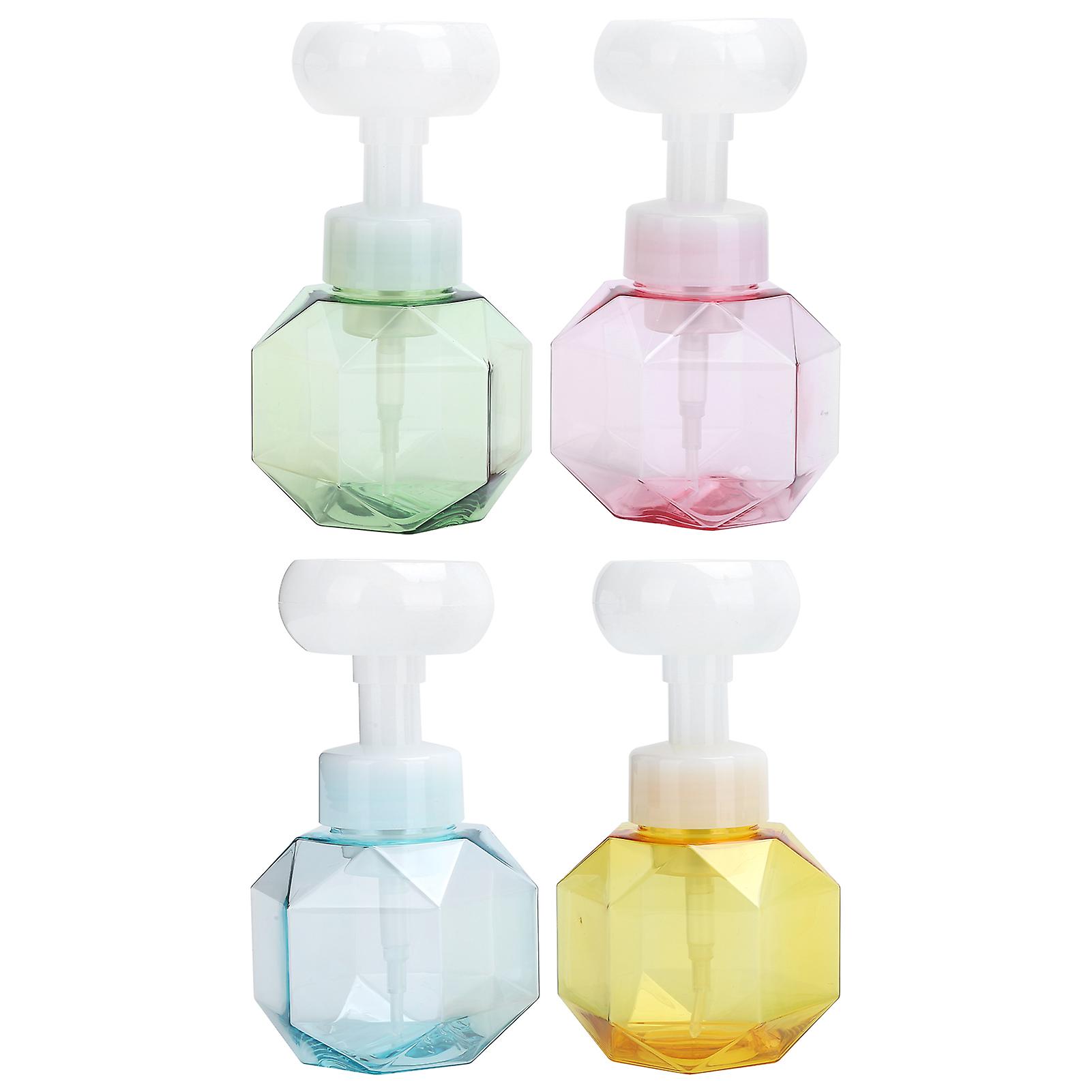 4pcs Liquid Soap Bottle 300ml Flowershaped Refillable Foaming Dispenser Container