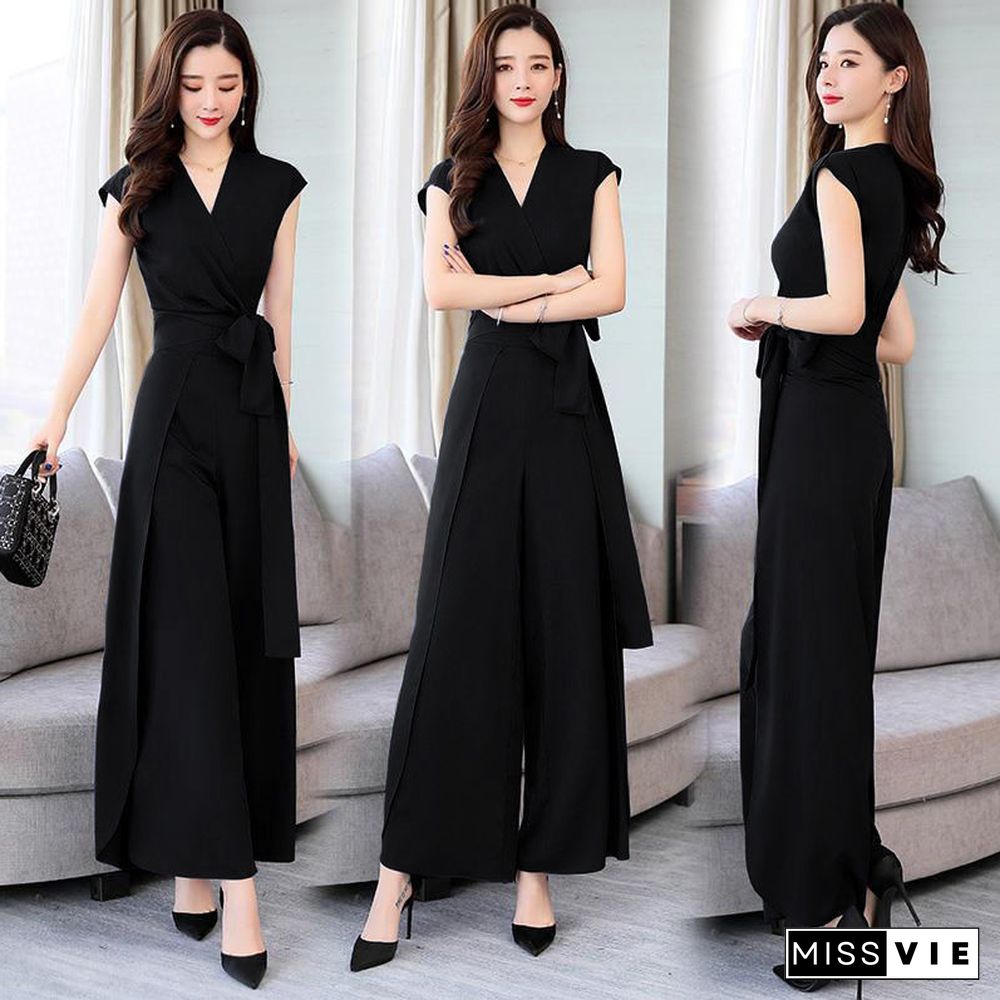 Women's Fashion Outfits Spring Summer New Clothes Flare Leggings Two Piece Set Korean Style Wide Leg Pants And Tops Lady Suit