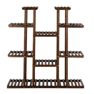 Karl home 49.21 in. Tall IndoorOutdoor Pine Wood Plant Stand (6-Story) 772695161358