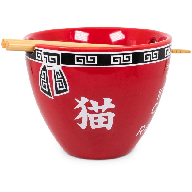 Boom Trendz Bowl Bop Keep Calm And Ramen On Japanese Dinner Set 16 ounce Bowl Chopsticks