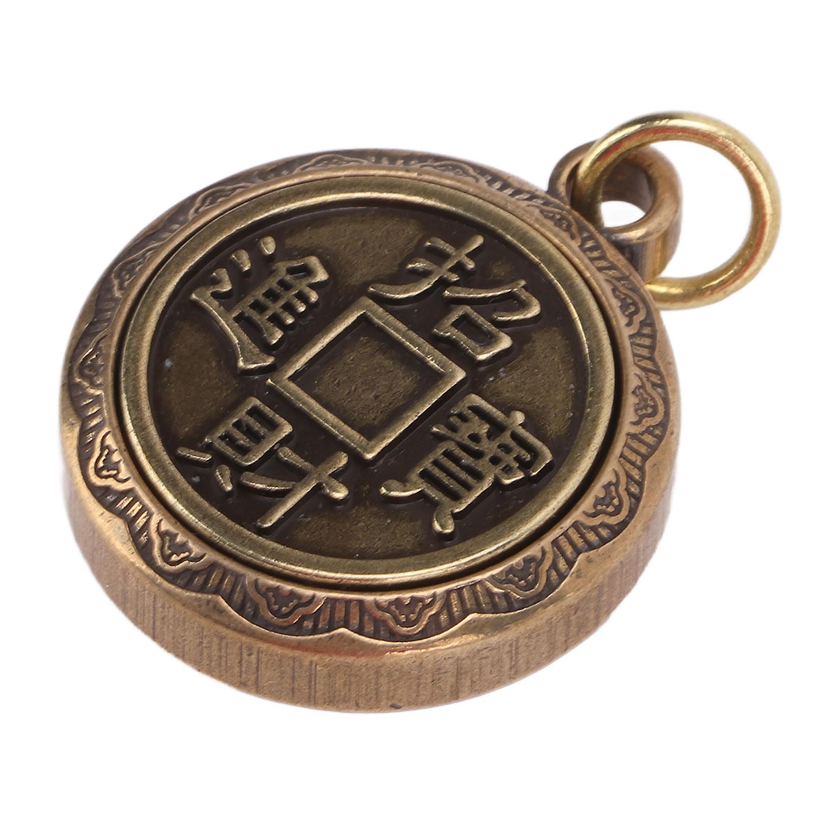 Key Chain Pendant Brass Vintage Chinese Feng Shui Coins Decoration Pendant Key Rings For Good Luck Fortune Wealth