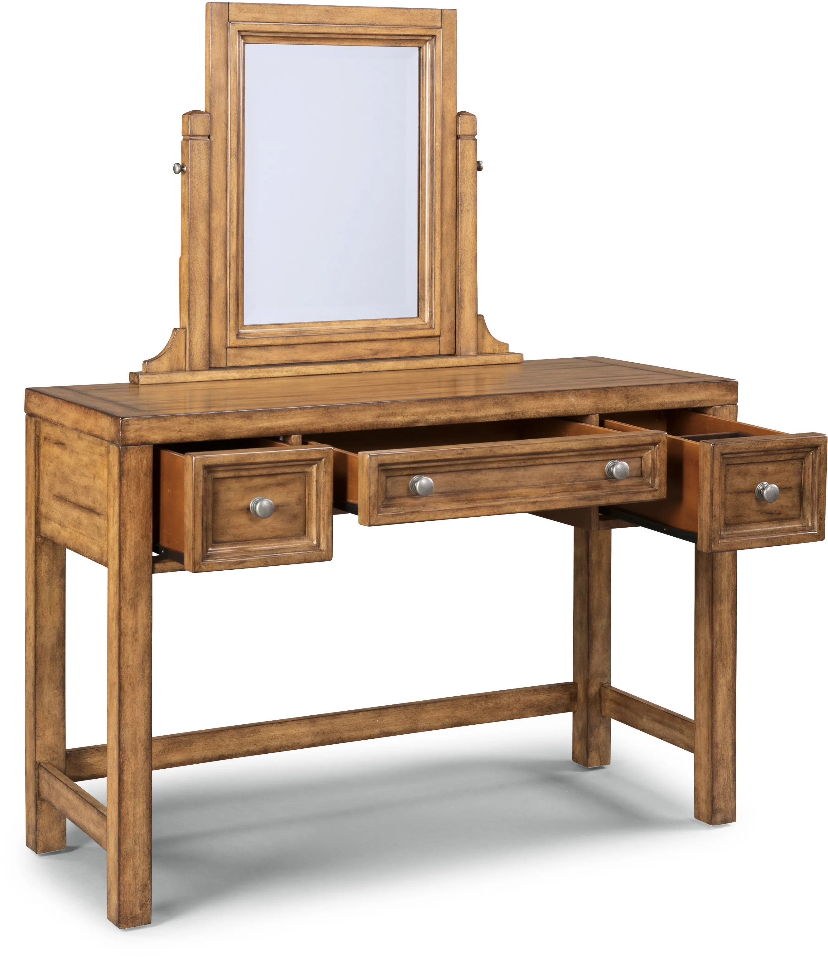 Contemporary Toffee Brown Vanity with Mirror - Sedona