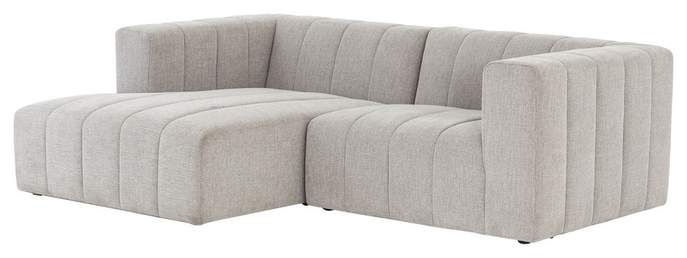 Four Hands Langham Channeled 2 Piece Left Arm Facing Sectional Set   Transitional   Sectional Sofas   by Four Hands  Houzz