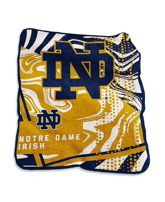 Logo Brands Notre Dame Fighting Irish 50 x 60 Swirl Raschel Throw Blanket